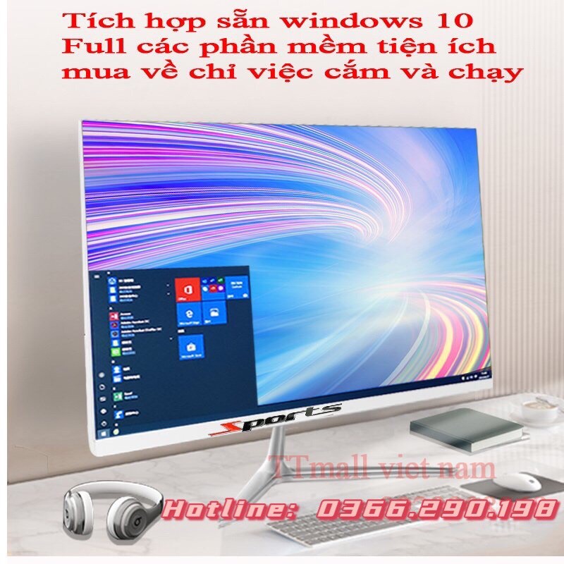 [TẶNG KÈM WEBCAM HỌC VÀ LÀM ONLINE] TRỌN BỘ MÁY TÍNH ALL IN ONE THẾ HỆ MỚI - CORE I5 - RAM 4G - SSD M2 128G | BigBuy360 - bigbuy360.vn