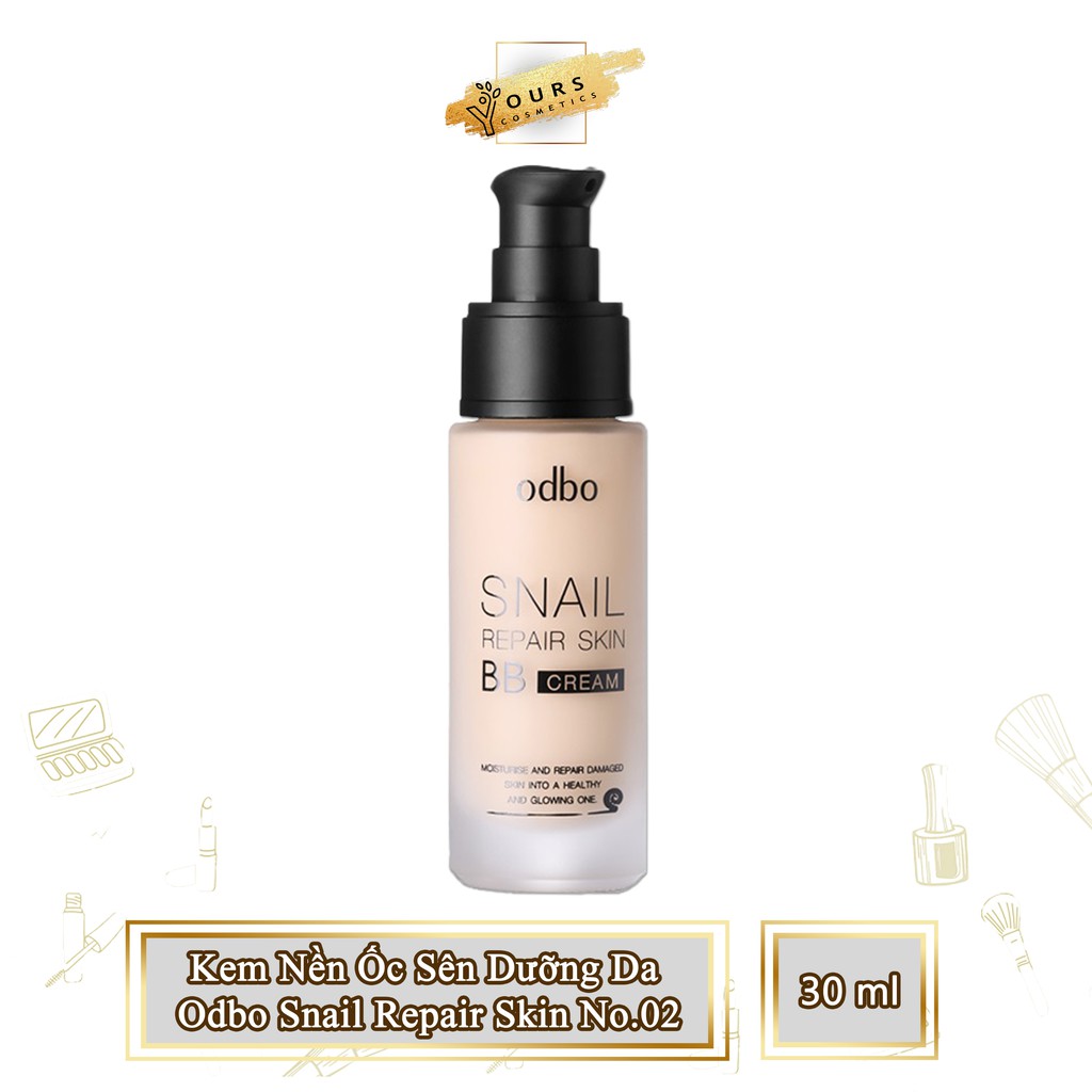 [Auth Thái] Kem Nền Ốc Sên Dưỡng Da Tông Sáng Odbo Snail Repair Skin OD411 No.02