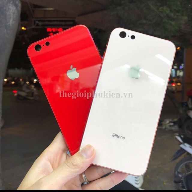 Ốp lưng chống sốc mặt lưng kính cho iphone 6 plus/7 plus
