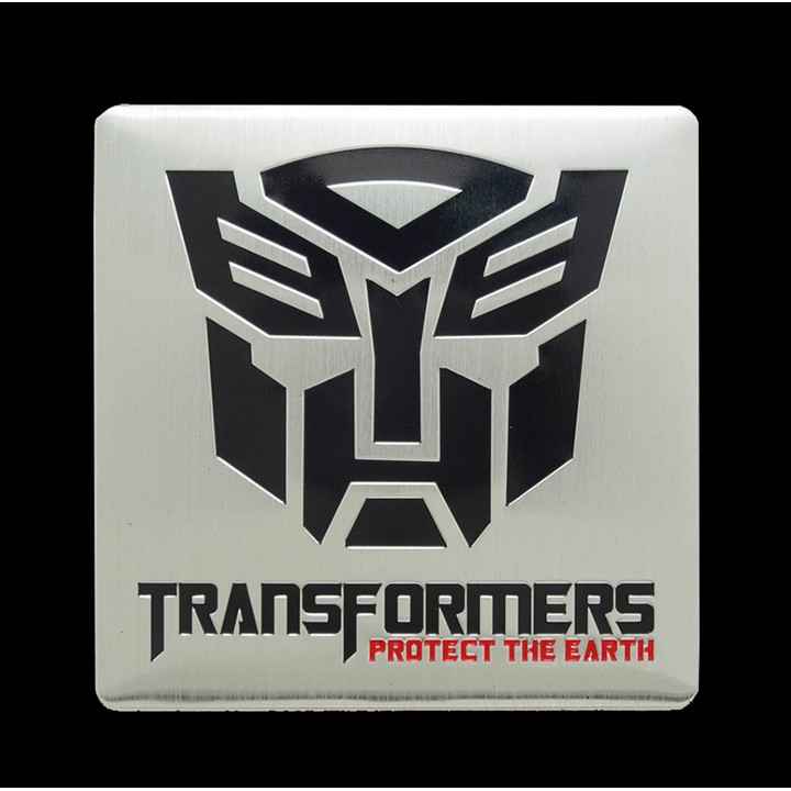 Miếng dán kim loại hình TRANSFORMERS AUTOBOT Protect the earth 8cm