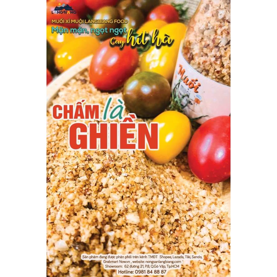 Muối xí muội Langbiang Food, 1kg, túi kraft
