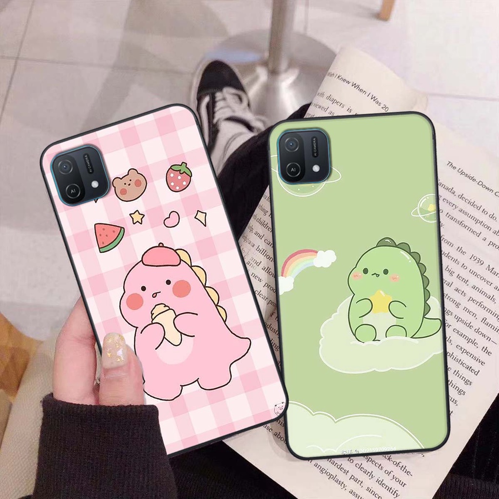 Ốp Oppo A16k in hình khủng long Dino siêu dễ thương