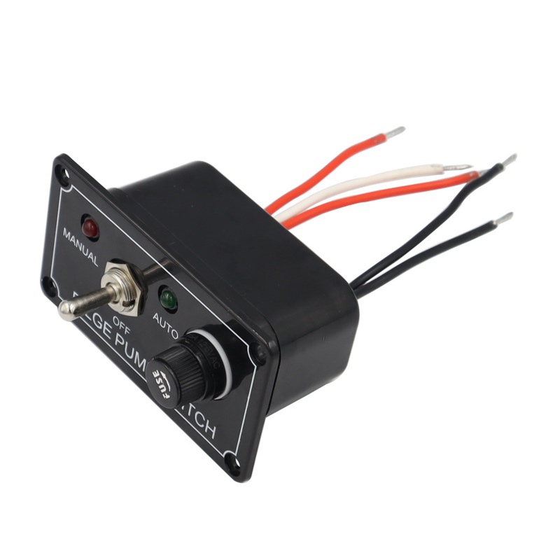 Công Tắc Bơm Hơi Tàu Thuyền Có Đèn LED 3 Chiều DC 12v Kèm Cầu Chì