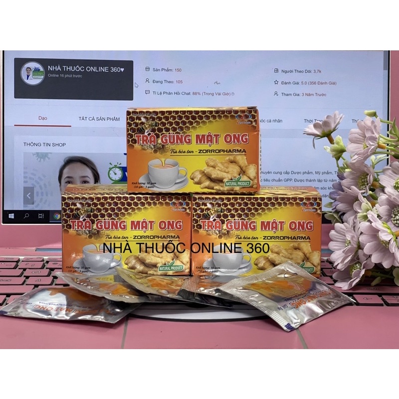 Trà gừng mật ong thơm dịu ngọt dễ uống giải cảm,giữ ấm,tăng HA đầy bụng khó tiêu,kích thích tiêu hoá
