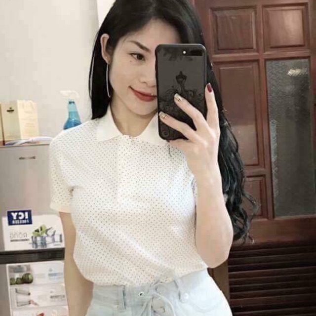 Polo uni chấm bi