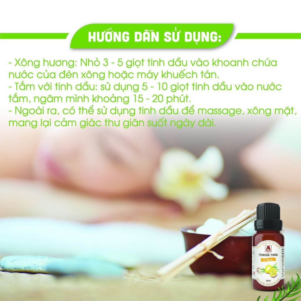 Tinh dầu thiên nhiên Bạc Hà nguyên chất nhập khẩu Ấn Độ, Tinh dầu AN AN thơm phòng 10ml / Đạt GMP - USDA - ISO