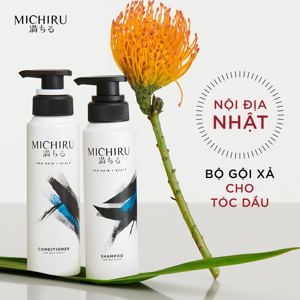 [Mã COSMCR55 - Giảm 12% - ĐH 399K] Bộ Gội Xả Michiru Cho Da Đầu Nhờn (Gội 180gr+Xả 180gr) | BigBuy360 - bigbuy360.vn
