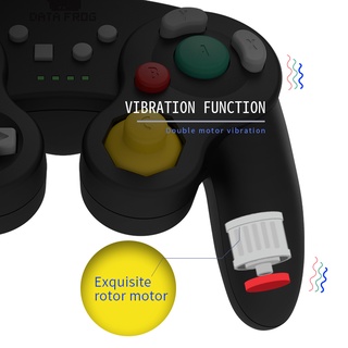 DATA FROG Bluetooth Wireless Game Controller for Nintendo Switch and PC Support Motion Controls/Turbo/Vibration/Gamecube Style A