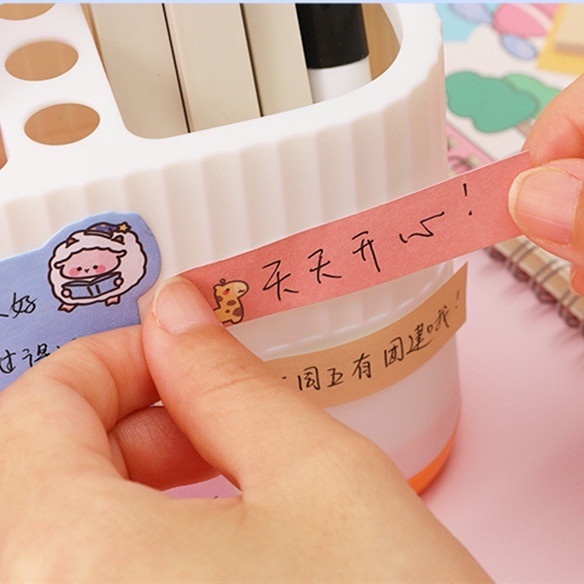 Giấy Dán Ghi Chú Phân Loại Họa Tiết Hoạt Hình Dễ Thương Cho Học Sinh