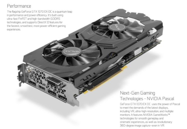 Card màn hình / VGA GALAX GeForce GTX 1070Ti 8GB GDDR5 EX | BigBuy360 - bigbuy360.vn