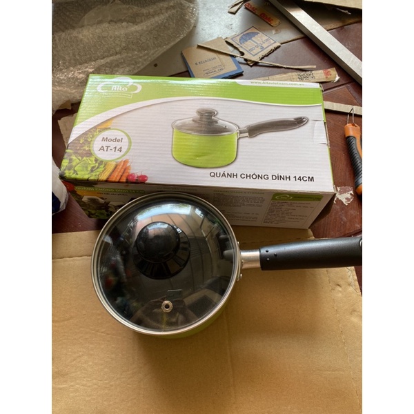 Nồi quấy bột chống dính cho bé - quánh nấu cháo 14cm