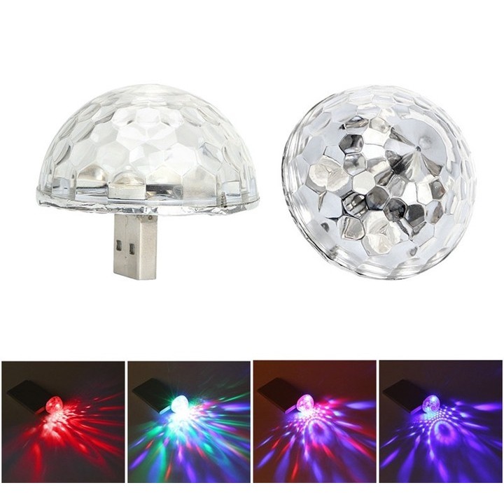 Đèn LED vũ trường mini cảm ứng và xoay theo nhạc