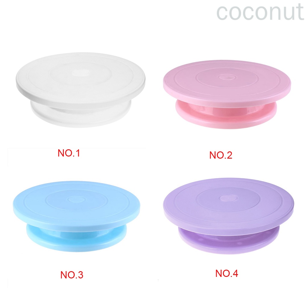 Đĩa Nhựa Tròn Xoay Chống Trượt Dùng Trang Trí Bánh Kem Diy