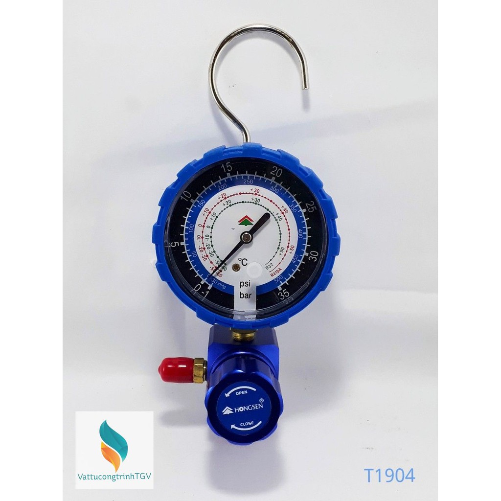 Đồng hồ đo gas đơn Hongsen HS-468AL hạ áp (R32/R410)