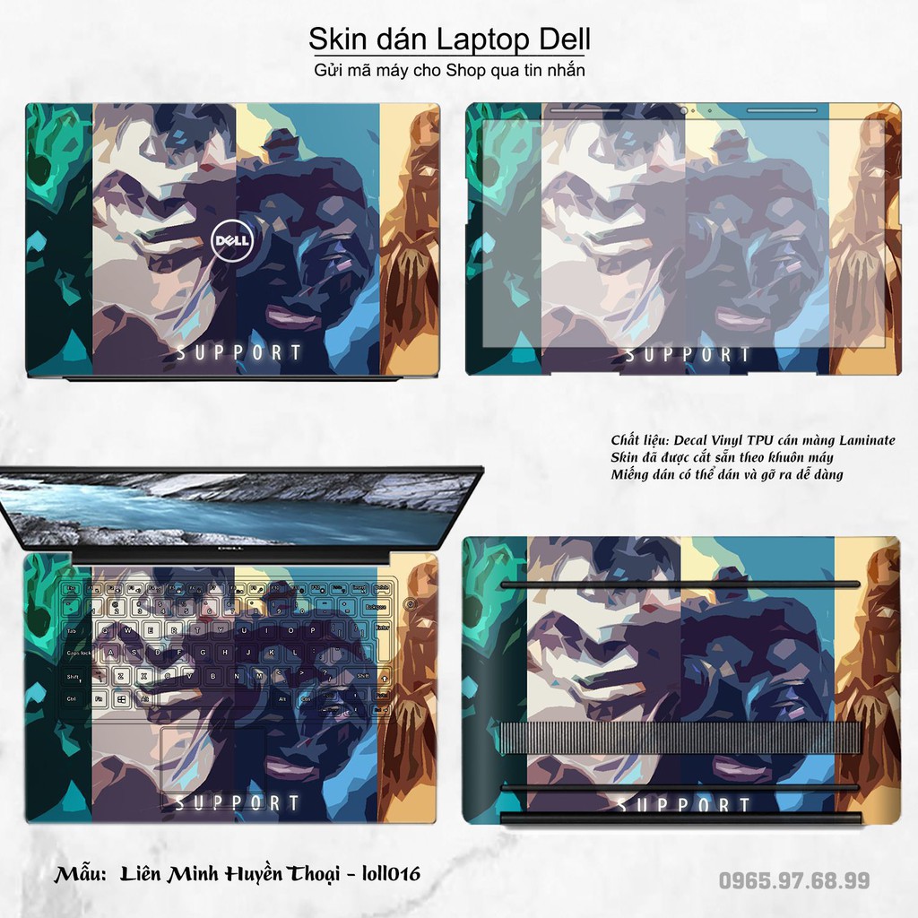 Skin dán Laptop Dell in hình Liên Minh Huyền Thoại nhiều mẫu 2 (inbox mã máy cho Shop)