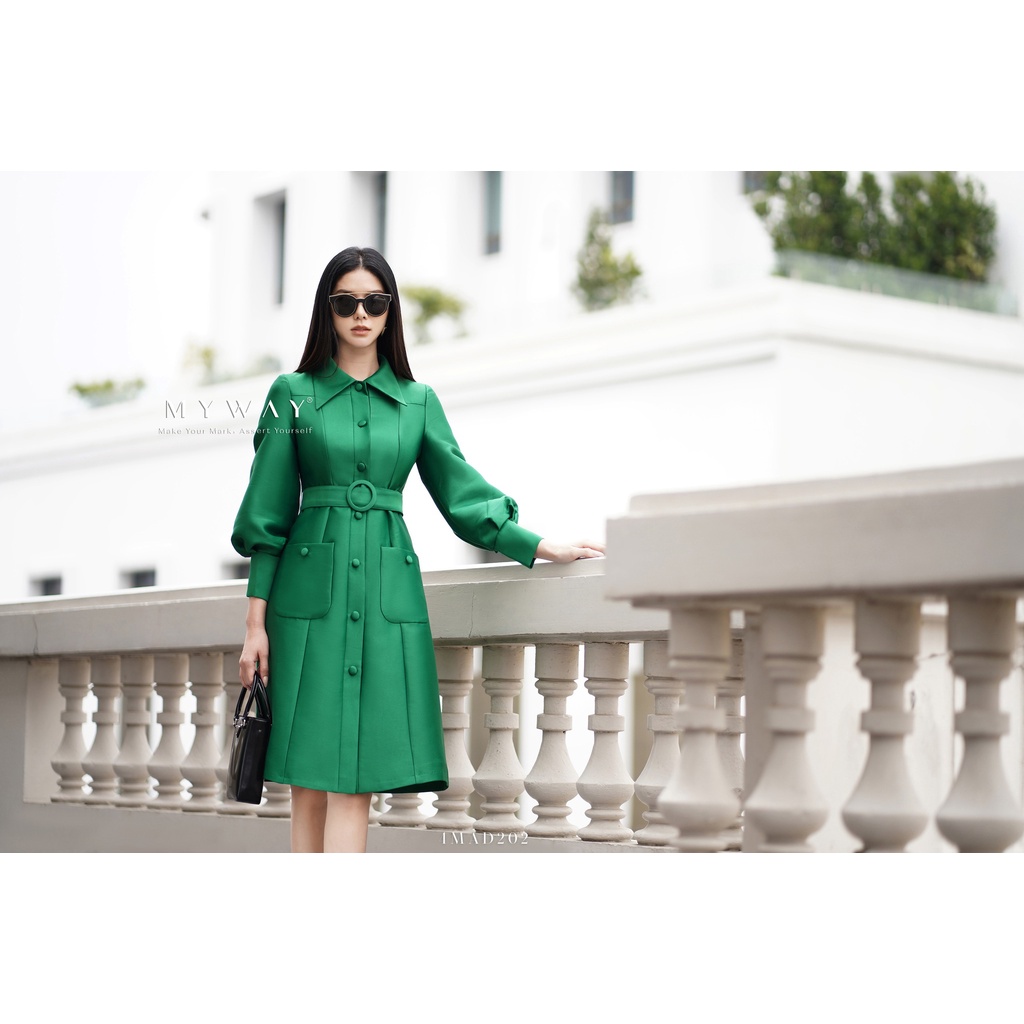 Áo Khoác Nữ MY WAY Dáng Dài Tặng Kèm Đai Sang Trọng 4MAD202 Xa1