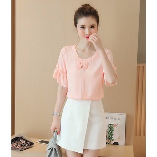 ÁO CỔ LÃNH TỤ TAY PHỐI BÈO - A08616070