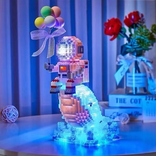 Bộ đồ chơi lắp ráp mô hình cá voi / phi hành gia 3d phát sáng dễ thương làm quà tặng cho bé tại