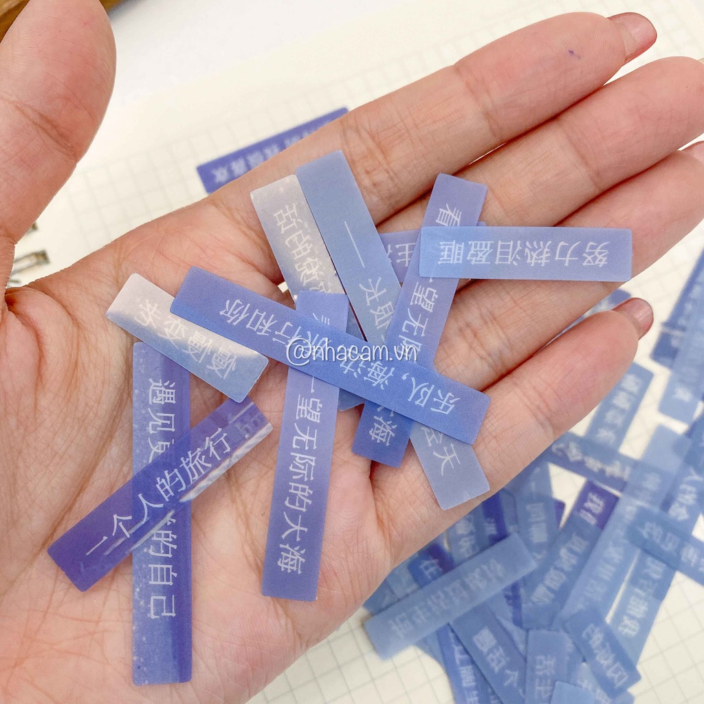 100 Sticker Câu Quote Hoa Ngữ PVC Nhà Cam