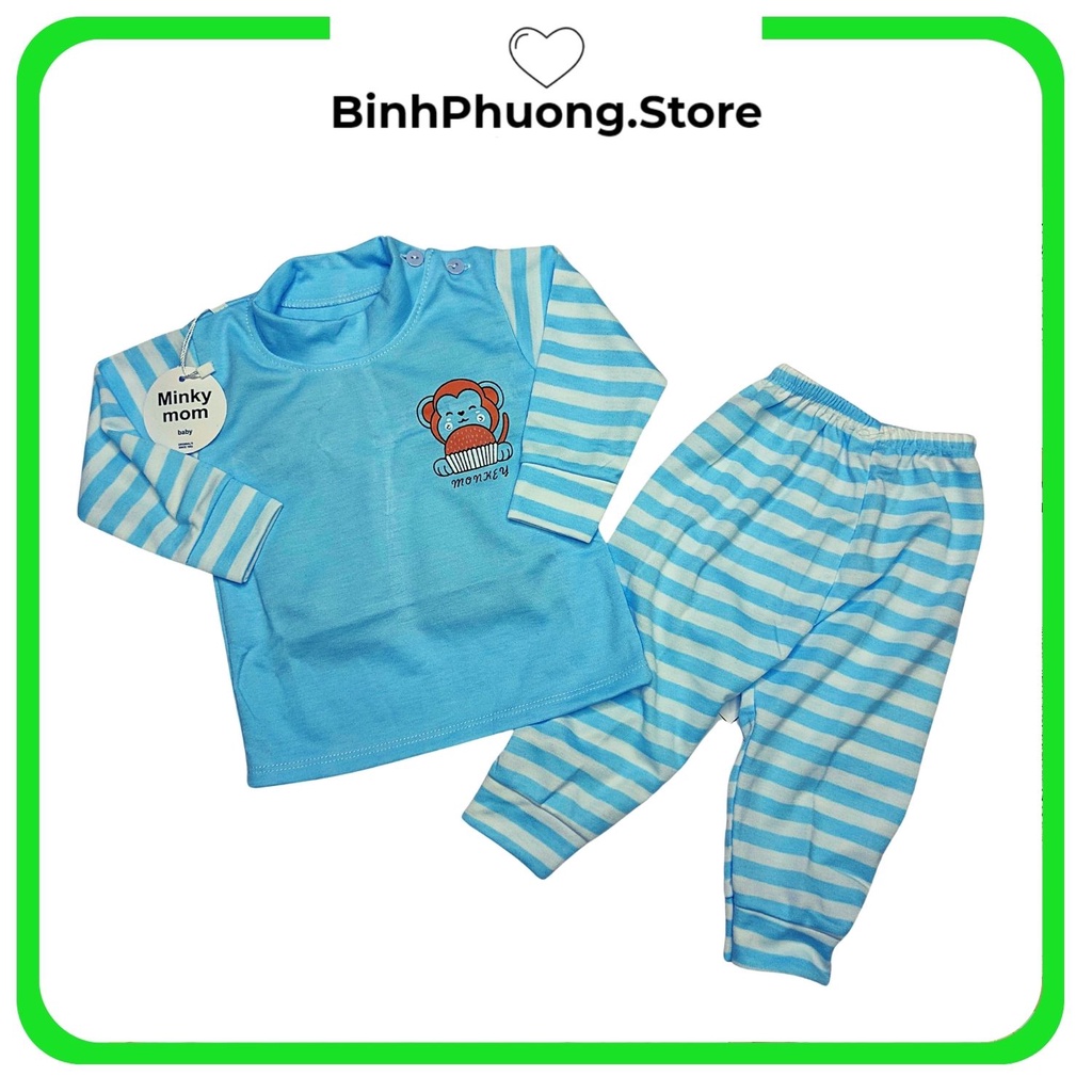 Bộ Thu Đông Cho Bé, Bộ Quần Áo Nỉ Cho Bé Trai Gái Minky Mom 1 2 tuổi Binhphuong.Store