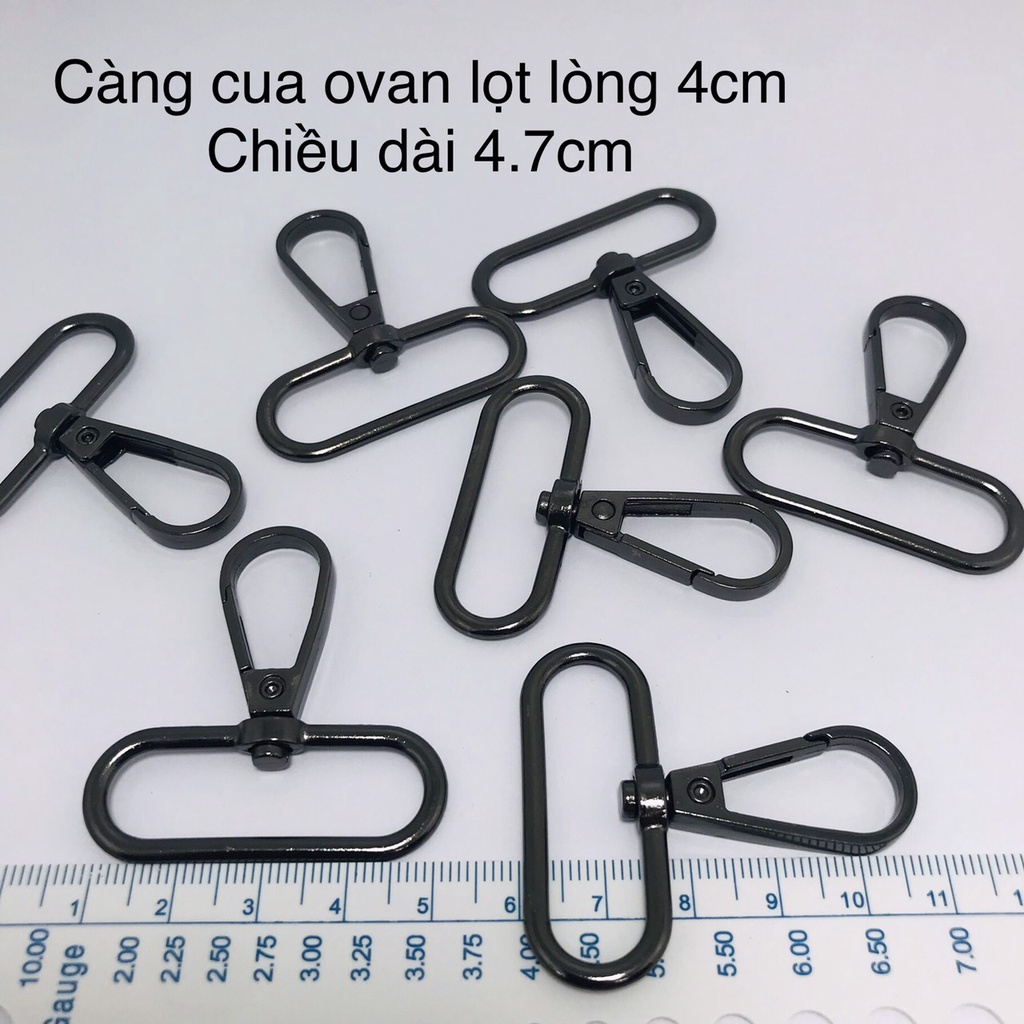 Móc càng cua ovan-phụ kiện làm túi xách lọt lòng 3.7cm, dài 4.7cm  - HANDMADE 88