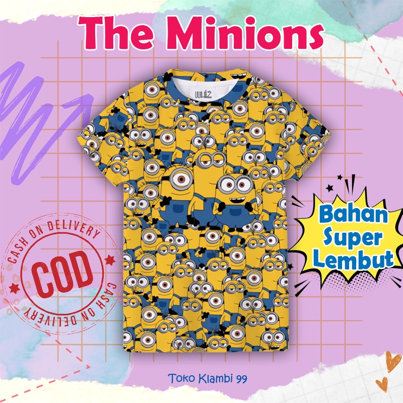 Áo Thun In Hình Minions Dễ Thương Cho Bé