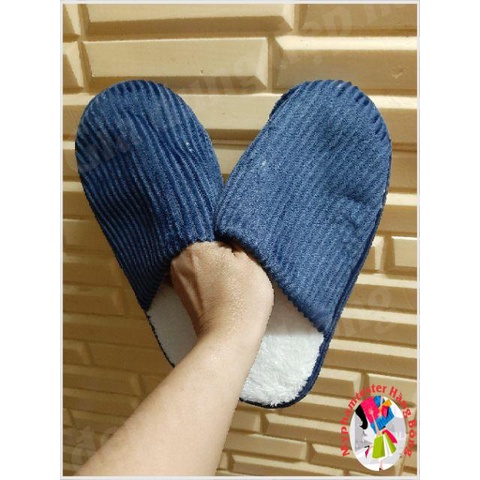 Dép bông nhung tăm êm chống trượt
