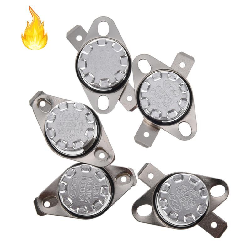 Set 5 Công Tắc Điều Khiển Nhiệt Độ Ksd301 250v 10a 135 Celsius N.C