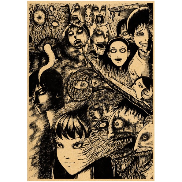 Poster Dán Tường Trang Trí In Hình Nhân Vật anime Junji Ito