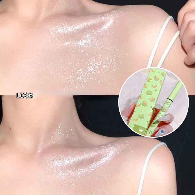 Bút Kẻ Mắt Xixi Màu Hồng Ánh Ngọc Trai Chống Thấm Nước Tự Nhiên
