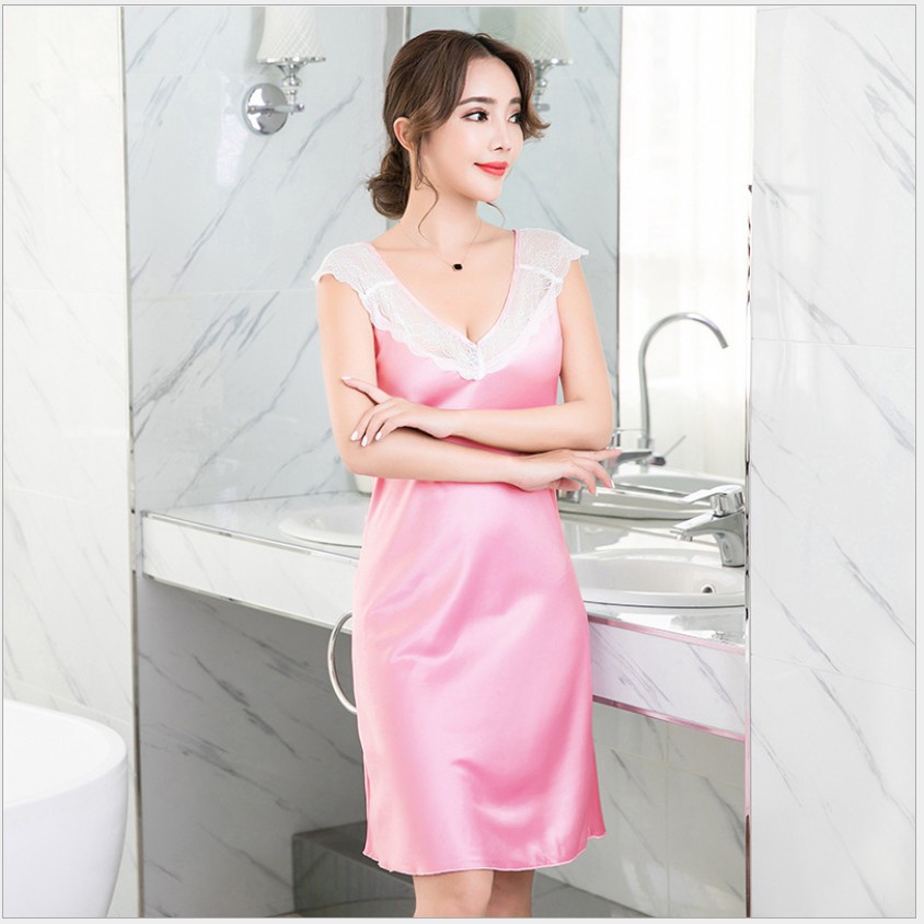 Đô Ngủ Sexy Nữ| Đầm Quyến Rũ ❣️ [FreeShip- Chất Đẹp] Lụa Satin Dáng Ôm Sang Trọng Đẹp Xuất Sắc