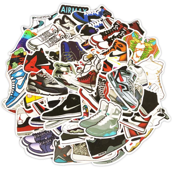 Sticker dán cao cấp CHỦ ĐỀ GIÀY SNEAKER Cực COOL ms#18