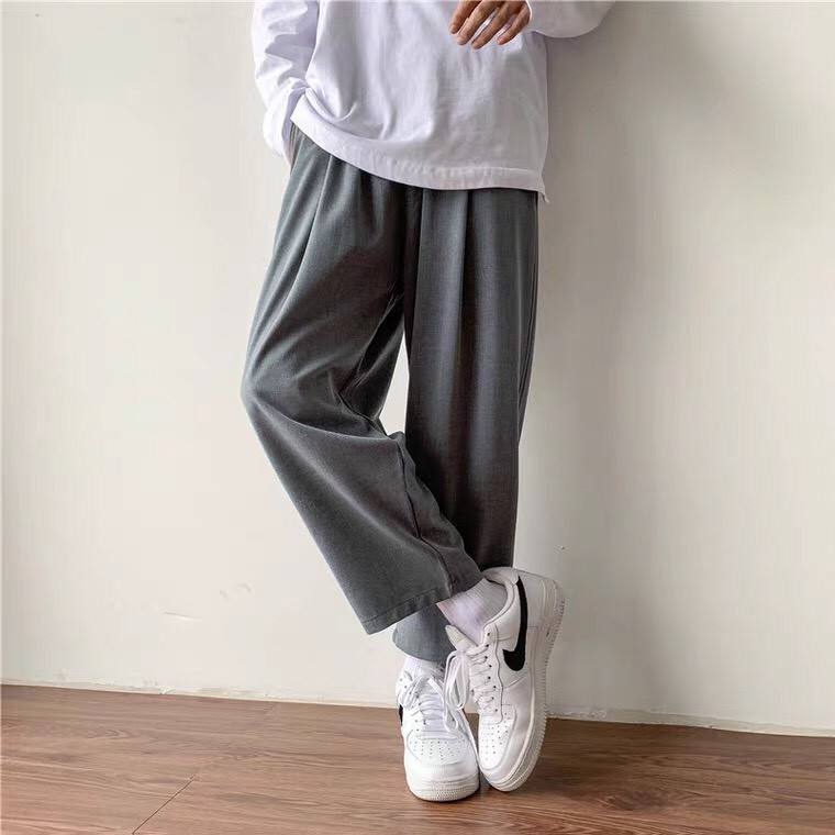 Quần ống rộng ⚡𝐅𝐫𝐞𝐞𝐒𝐡𝐢𝐩⚡ Quần baggy unisex dáng rộng ống xuông phong cách Hàn Quốc