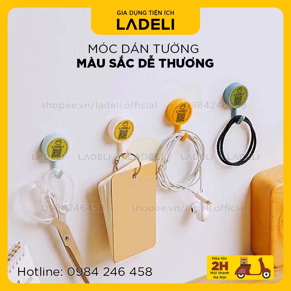 [Gift] Móc dán tường bằng nhựa 3x5cm - LADELI