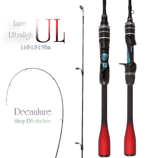 Cần câu lure cao cấp ul ultraligh ngọn đặc siêu dẻo cán carbon