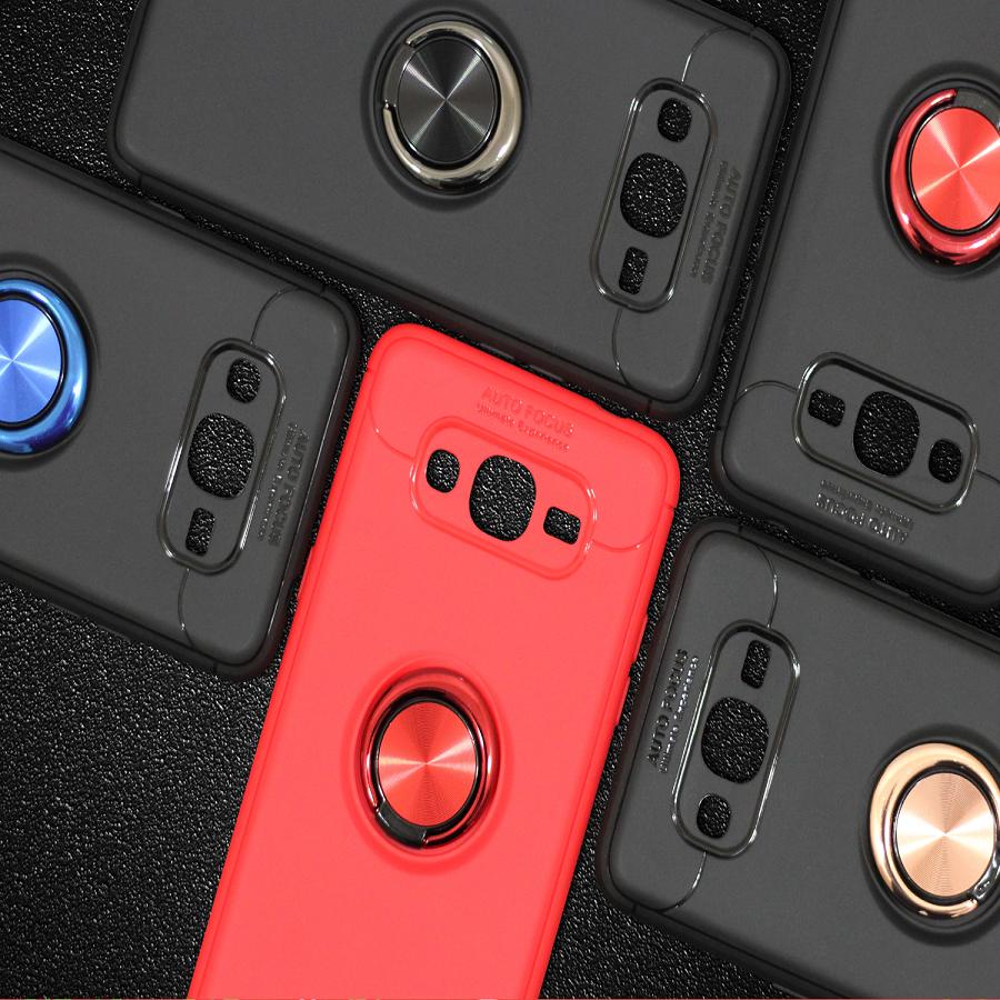 [Có sẵn] Vỏ điện thoại nhẫn Samsung Galaxy J7 Pro 2017 Vỏ điện thoại mềm TPU có giá đỡ vòng kim loại