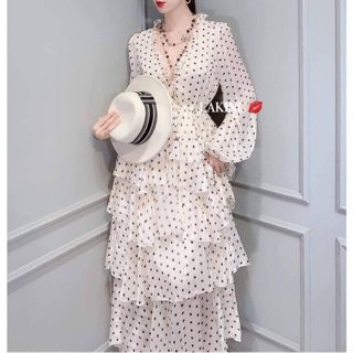 Váy maxi chấm bi hàng loại đẹp