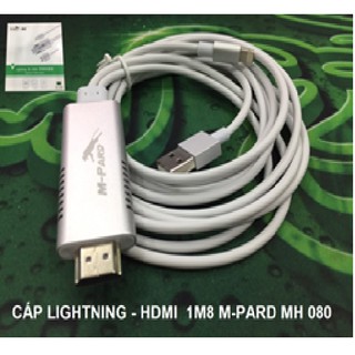Cáp lightning -> hdmi + usb 1.8m m-pard mh 080, cáp chuyển từ cổng iphone , ipad sang hdmi