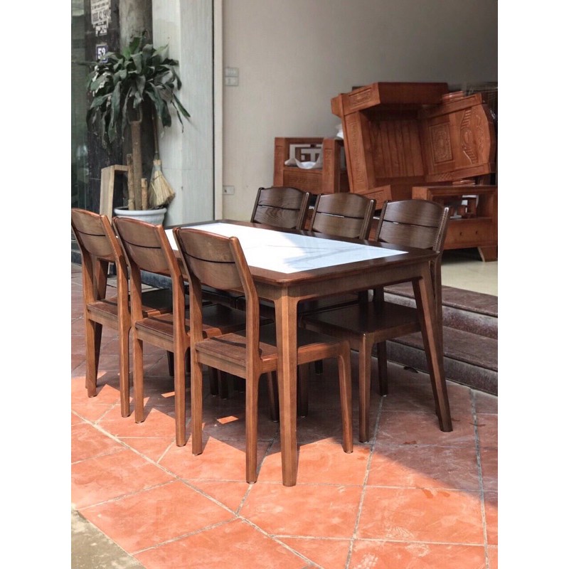 Bộ bàn ăn 6 ghế gỗ Sồi ( M01) ( Chỉ vận chuyển khu vực miền Bắc ạ)