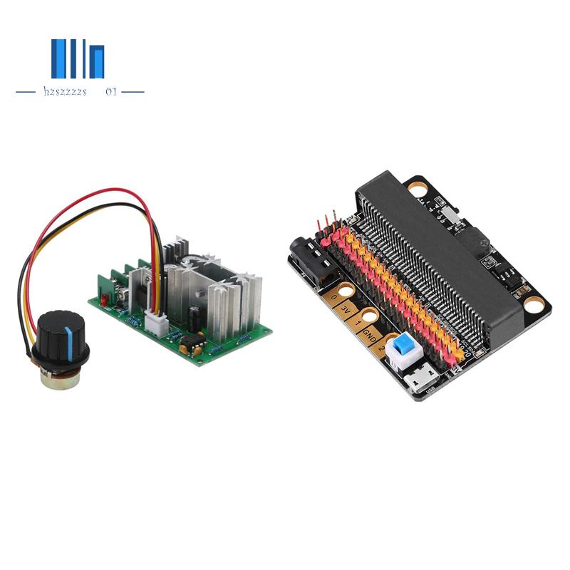 20A PWM DC Motor Speed Controller 12V 24V 36V 48V with Micro-Bit Expansion Board IOBIT V2.0 Breakout Adapter Shield