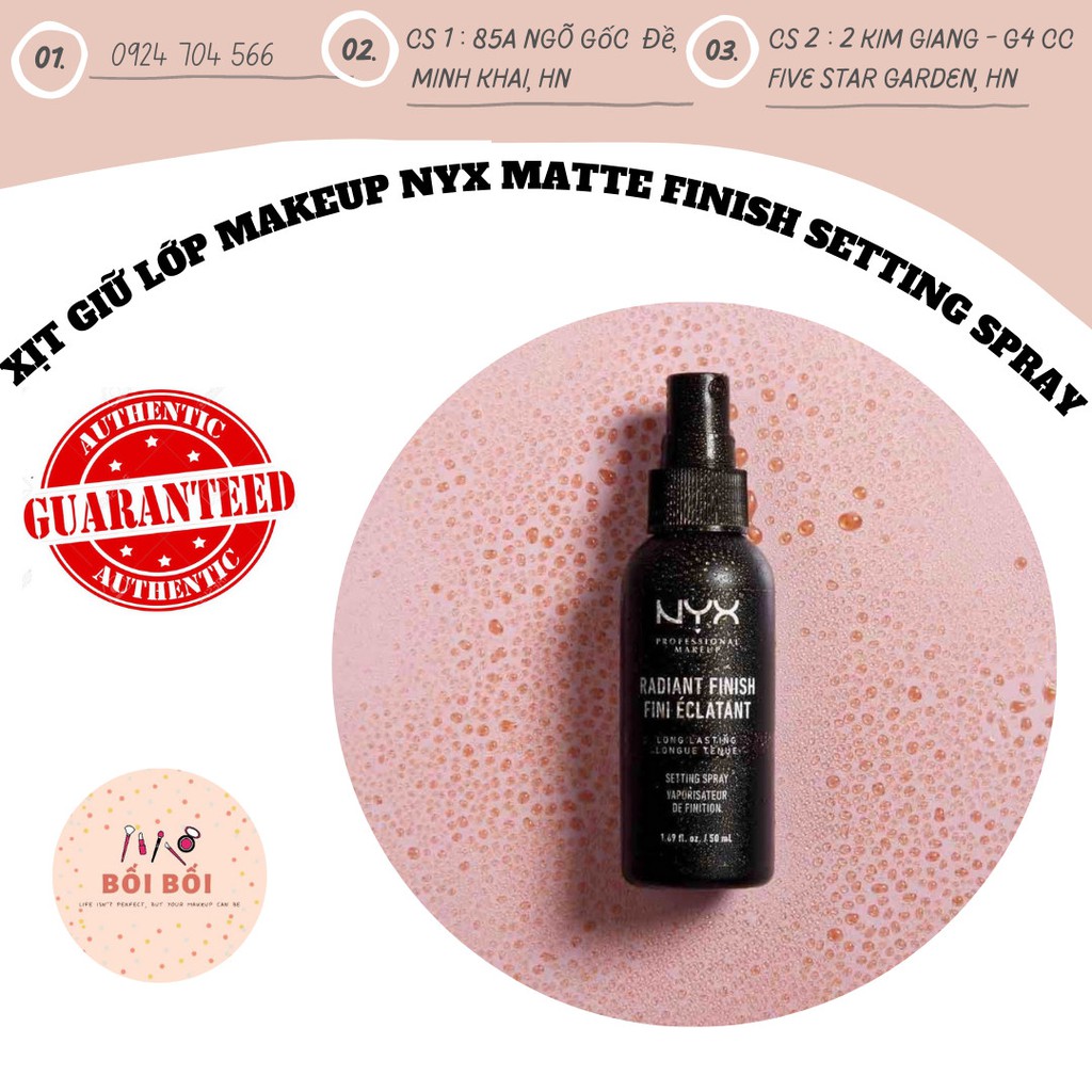 XỊT GIỮ LỚP MAKEUP NYX MATTE FINISH SETTING SPRAY