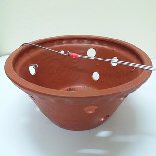 Chậu đất nung trồng Lan cỡ SiZe 24cm Tặng móc treo treo 80cm