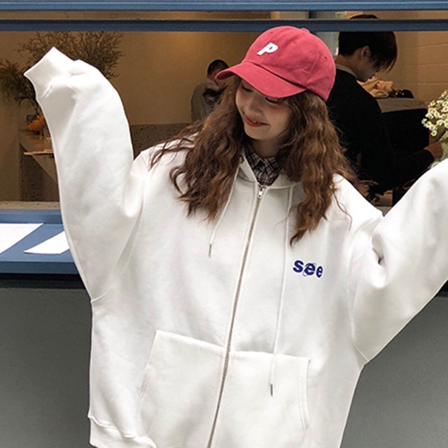 [CÓ SẴN] Áo khoác hoodie See oversize nỉ bông có nón chất dày dặn phong cách ulzzang