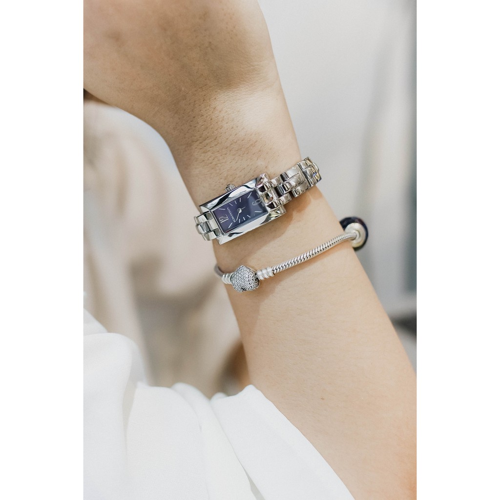 Đồng hồ Romanson Watch RM8274LWBK nữ mặt nhỏ kính Sapphire chống xước máy Thụy Sĩ dây thép cao cấp chính hãng