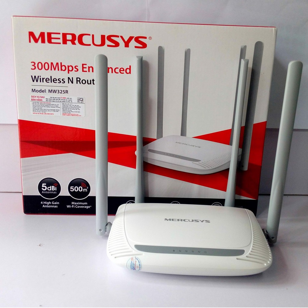 Bộ phát Wifi Mercusys MW325R 4 anten chính hãng