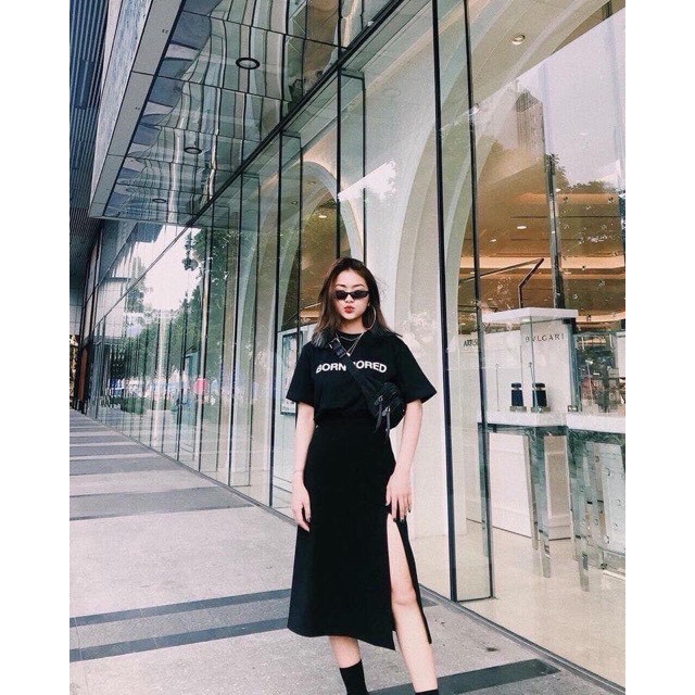 Chân Váy Midi Xẻ Tà Dáng Dài