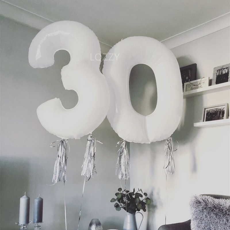 Bong Bóng Hình Số 0 1 2 3 4 5 6 7 8 9 Kích Thước 32 Inch Dùng Trang Trí Tiệc Sinh Nhật / Tiệc Mừng Em Bé
