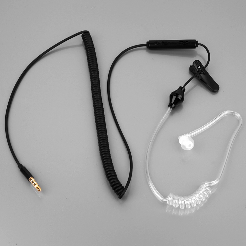 Tai Nghe Nhét Tai Chống Bức Xạ Có Dây Xoắn Kèm Mic Chất Lượng Cao