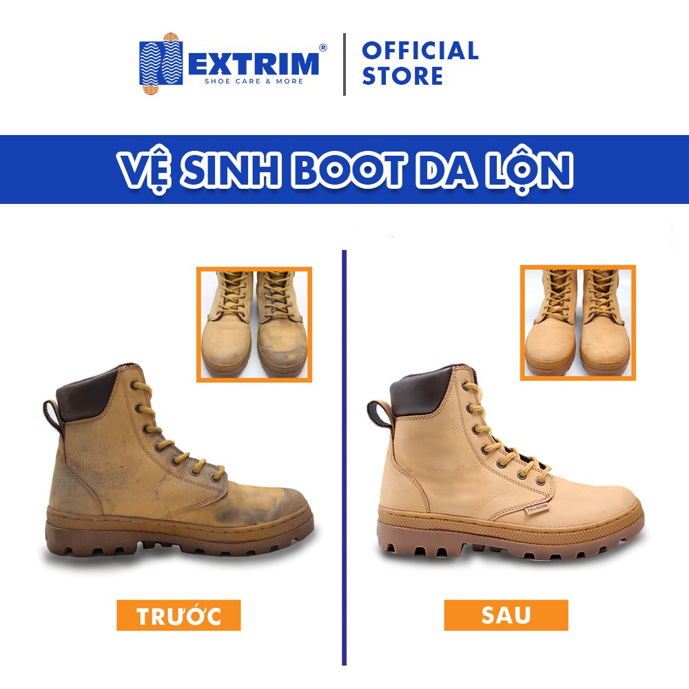HCM  Vệ sinh giày EXTRIM - Giảm 20% mọi đơn hàng chăm sóc giày từ 500K