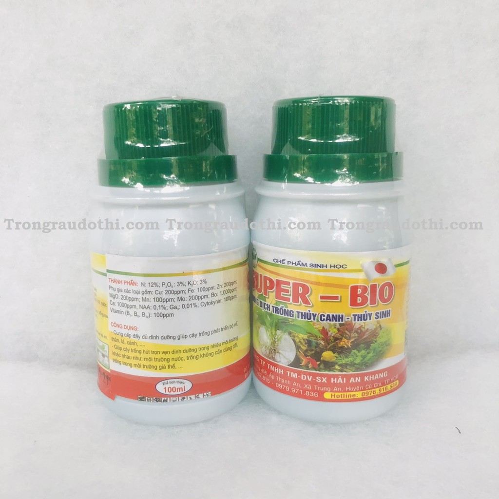 Dung dịch trồng cây thủy sinh, thủy canh Super Bio 100ml